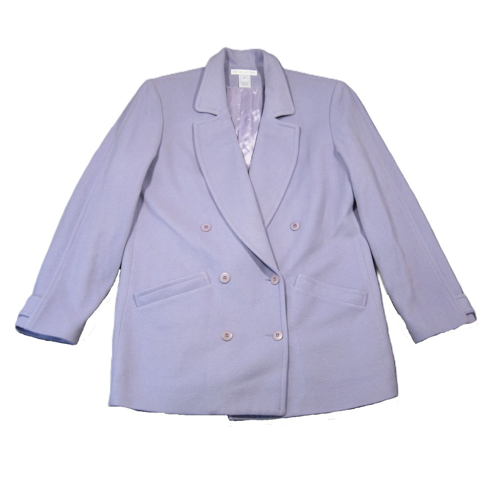 SB Collection Peacoat 8 Lavender Double Breasted Lined USA Pastel Spring Easter